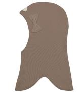 Racing Kids Balaclava - Dubbel - Brown Birch m. Rosett