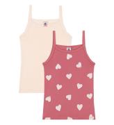 Petit Bateau Linne - 2-pack - Rosa/Creme