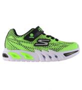 Skechers Skor m. Ljus - Flex-Glow Elit - Lime Black