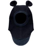 Huttelihut Balaclava - Ull - Dubbel - Dark MarinblÃ¥ m. Ã?ron