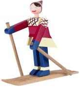 Kay Bojsen TrÃ¤figur - SkidÃ¥kare Datti - Flicka 15,5 cm - BlÃ¥/Mul