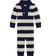 Polo Ralph Lauren Onesie - MarinblÃ¥/Beige