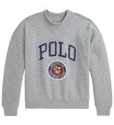 Polo Ralph Lauren Sweatshirt - GrÃ¥melerad m. Tryck