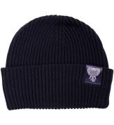 DYR-Cph Mössa - Dyrland Cotton Beanie - Dark Marinblå