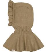 MarMar Balaclava - Stickad - Amira - Enkel - Ull/Bomull - Khaki