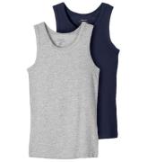 Name It Linne - Noos - NkmTanktop - 2-pack - Grey Melange