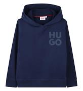 HUGO Hoodie - Medeltida Blue m. Tryck