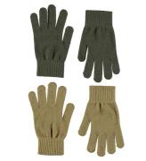 Molo Handskar - 2-pack - Stickad - Kiddy - Khaki