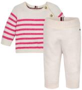 Tommy Hilfiger Set - Tröja/Byxor - Ivory Petal/Stripe