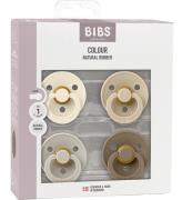 BIBS Colour Nappar - Stl. 1 - 4-pack - Rund - Vanilla Mix