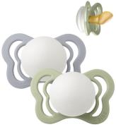 BIBS Couture Glow Nappar - Stl. 1 - 2-pack - Anatomisk - Sage/Cl