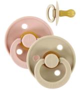 BIBS Colour Nappar - Stl. 2 - 2-pack - Rund - Vanilla/Blush