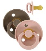 BIBS Colour Nappar - Stl. 2 - 2-pack - Rund - Dark Oak/Blush