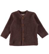 Joha Cardigan - Stickad - Ull - MÃ¶rkbrun