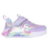 Skechers Skor m. Ljus - Unicorn Chaser - Lavender/Multi