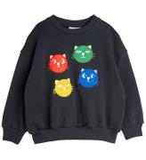 Mini Rodini Sweatshirt - Cool Katter - Black