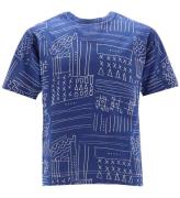 Marni T-shirt - True Blue/Vit m. Tryck