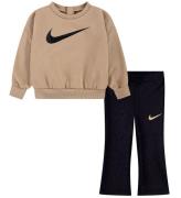 Nike Sweatset - Sweatshirt/Leggings - Brun/Svart