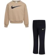 Nike Sweatset - Sweatshirt/Leggings - Brun/Svart