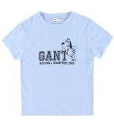 GANT T-shirt - Dog Tryck - FÃ¤rskt Blue