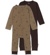 Mikk-Line Onesie - 2-pack - Chocolate Chip