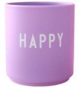 Design Letters Mugg - Happy - Favorit - Rosa