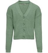 Kids Only Cardigan - Rib - Stickad - KogMandy - Hedge Green/Mela