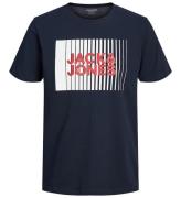 Jack & Jones T-shirt - Noos - JjeCorp - Marinblå Blazer m. Tryck