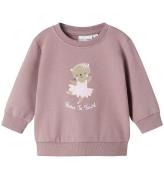 Mame It Sweatshirt - NbfVrillie - Elderberry/CAT Ballerina