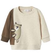 Name It Sweatshirt - NbmTonno - Peyote Melange m. Tryck