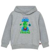 LEGO® Wear Hoodie - LWSaku - Gråmelerad m. Alien