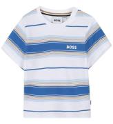 BOSS T-shirt - LjusblÃ¥/Vitrandig