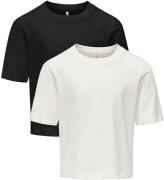 Kids Only T-shirt - 2-pack - KogRex - Black/Cloud Dansare