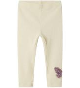 Name It Leggings - Rib - NbfBolia - Summer Sand m. FjÃ¤ril