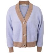 Hound Cardigan - Stickad - Rib - Lila/Beige