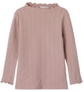 Name It Tröja - NmfRaria - Pale Mauve m. Hålmönster