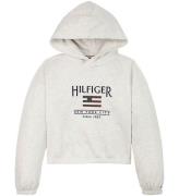 Tommy Hilfiger Hoodie - Beskuren - Paljett Flagga - Snow White H