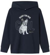 Name It Hoodie - NkmBedog - MarinblÃ¥ Blazer m. Tryck