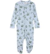 Joha Onesie m. FÃ¶tter - Bambu - LjusblÃ¥ m. FrÃ¶n