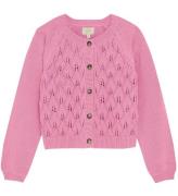 Creamie Cardigan - Stickad - Bomull - Rosebloom