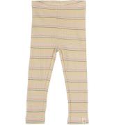 Petit Piao Leggings - Rib - Modal - Ljust Rose Multi Stripe