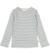 Petit Piao Tröja - Rib - Modal - Allure Blue/Dark Off White