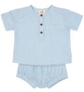 Copenhagen Colors Shortsset - Sky Blue W Cream Stripe