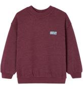 American Vintage Sweatshirt - Lata - Ã?verfÃ¤rgade Burgundy