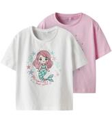 Name It T-shirt - NmfFrejane - 2-pack - Lucent White/Sweet Dream