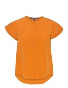 Ery Crepe Sslv Shirt Orange French Connection