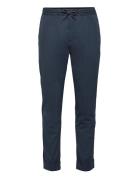 Chinos With An Elasticated Waistband Made Of Blended Organic Blue Espr...