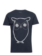 Big Owl Tee - Gots/Vegan Navy Knowledge Cotton Apparel