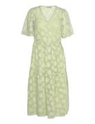 Caisa Wrap Dress Green A-View