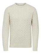 Slhryan Structure Crew Neck Beige Selected Homme